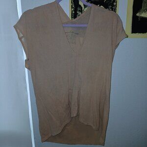 Miranda Bennett studio light peach guaze top os